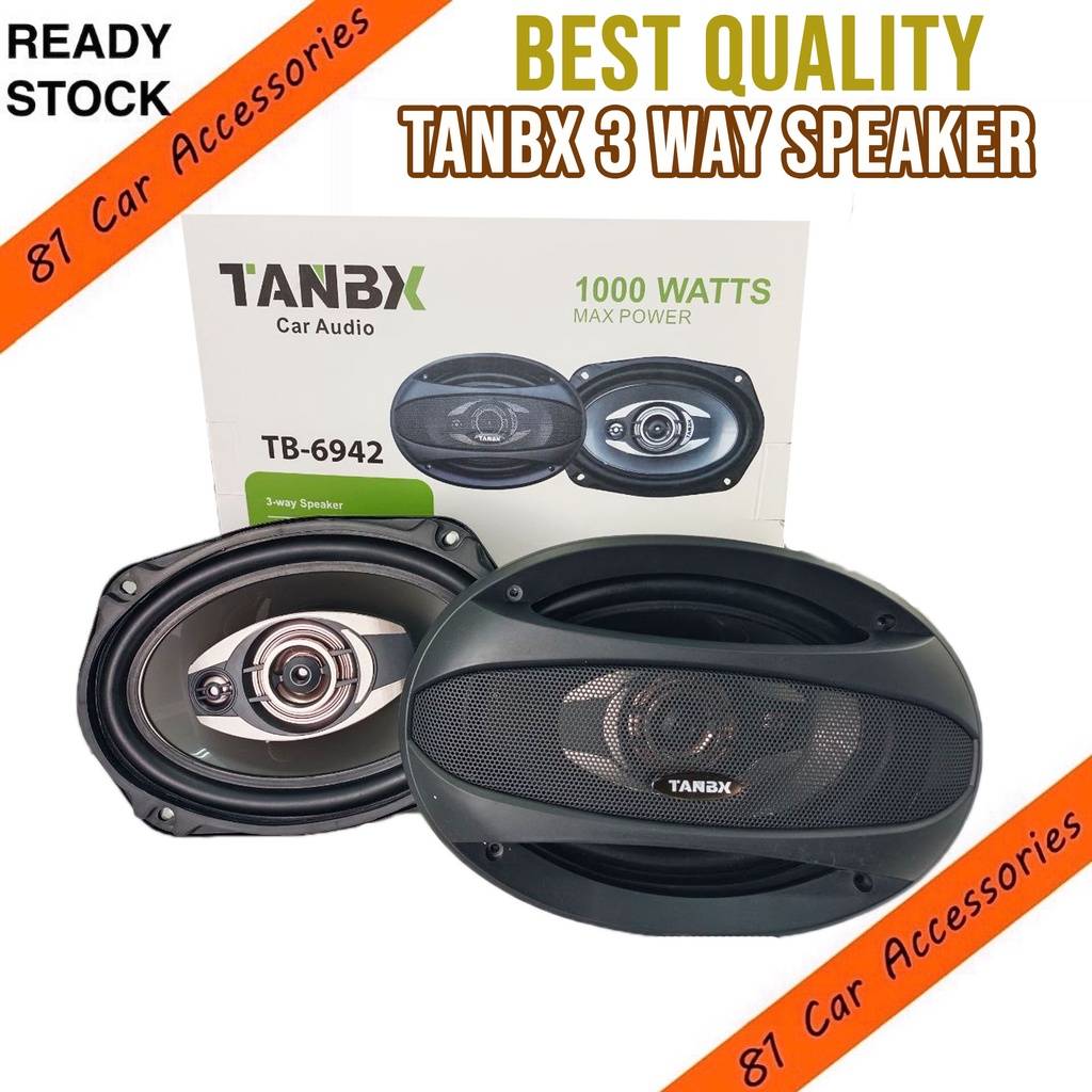 [81] Tanbx 3 Way Speaker Best Quality Car Audio TB6942 6x9" Coaxial