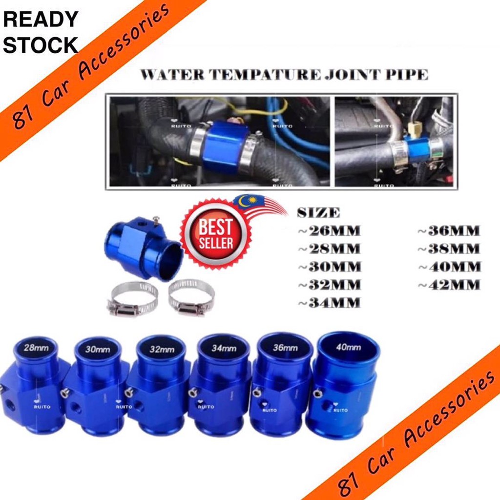 Wassertemperatur Adapter 22mm - Aluminium Joint Pipe Für Motorrad Kühlsystem